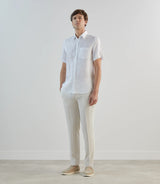Chemise casual 100% lin blanche - IZAC