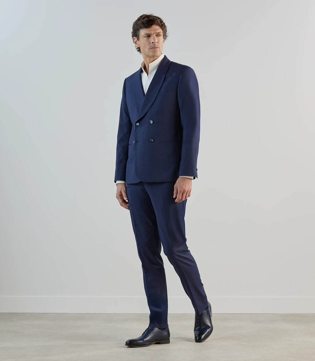 Costume croisé bleu marine - IZAC