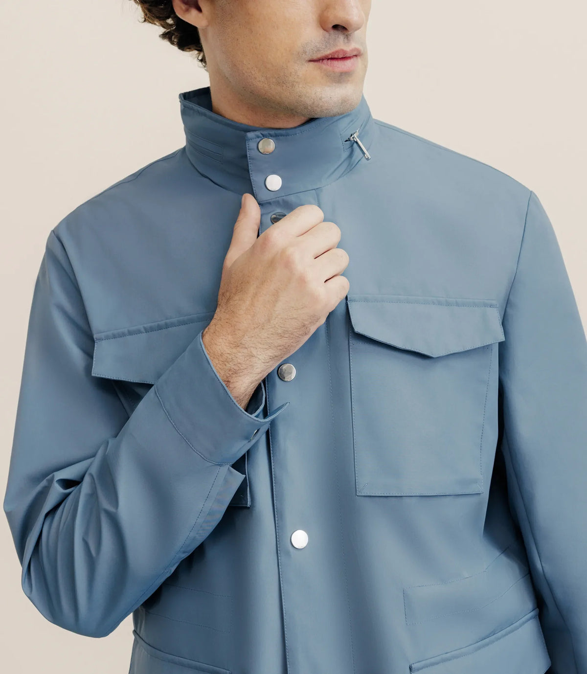 Blouson parka technique indigo - IZAC
