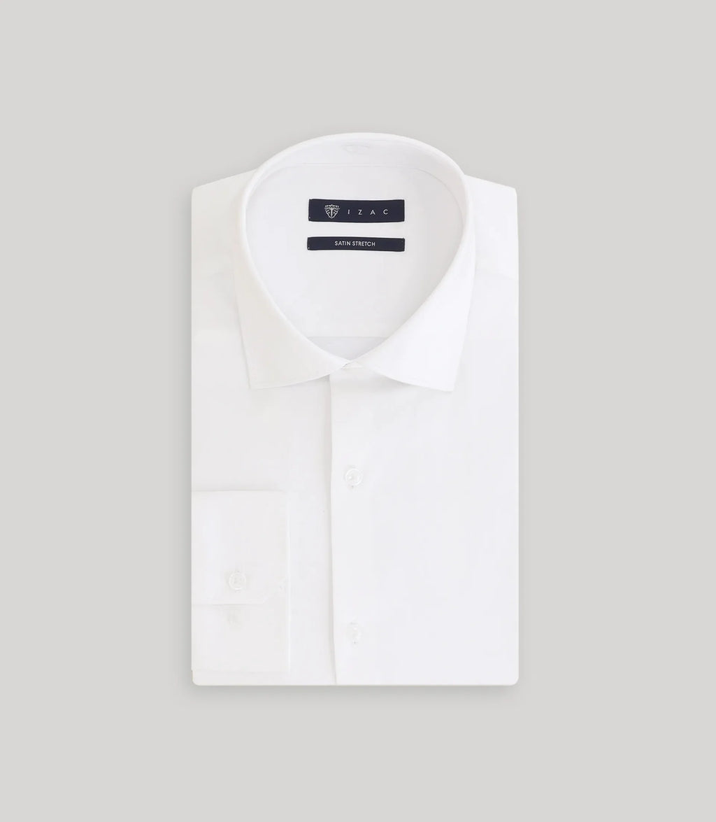 Chemise en satin de coton écru - IZAC