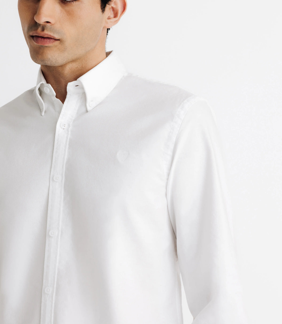 Chemise avec col boutonné blanche - IZAC
