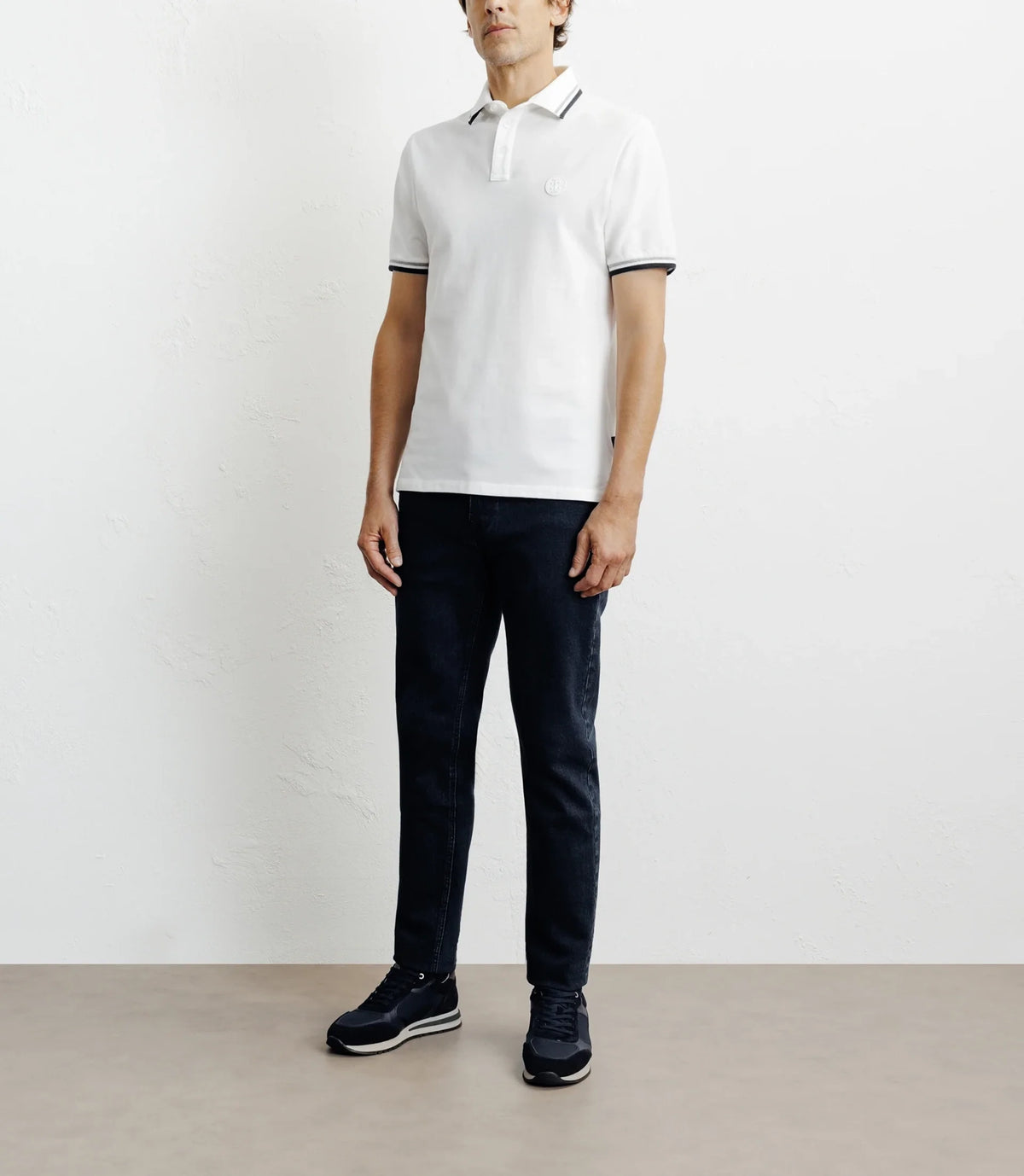 Polo piqué boutonné blanc - IZAC