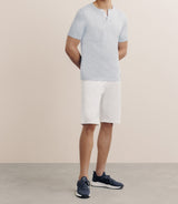 T-shirt boutonné bleu ciel - IZAC