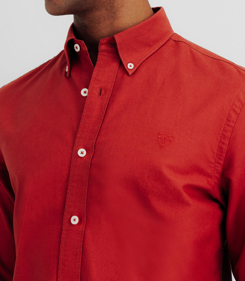 Chemise avec col boutonné orange - IZAC