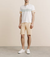 Polo boutonné à bandes verte - IZAC