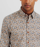 Chemise avec imprimé floral camel - IZAC