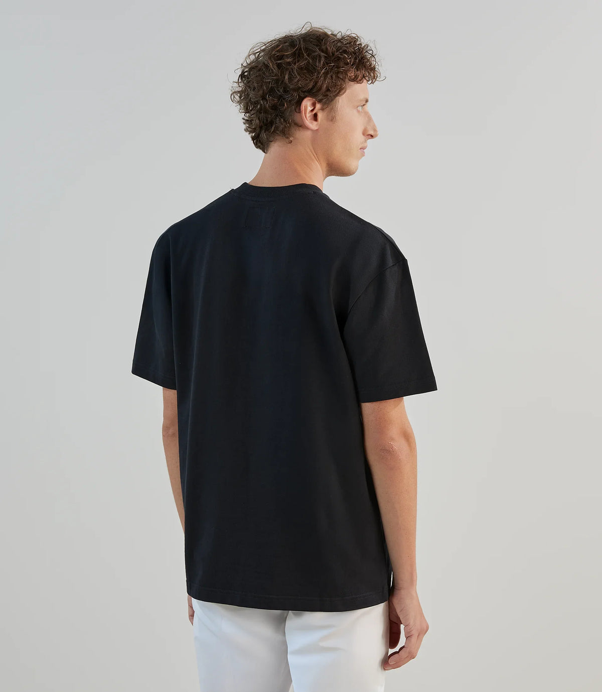T-shirt oversize col rond noir - IZAC