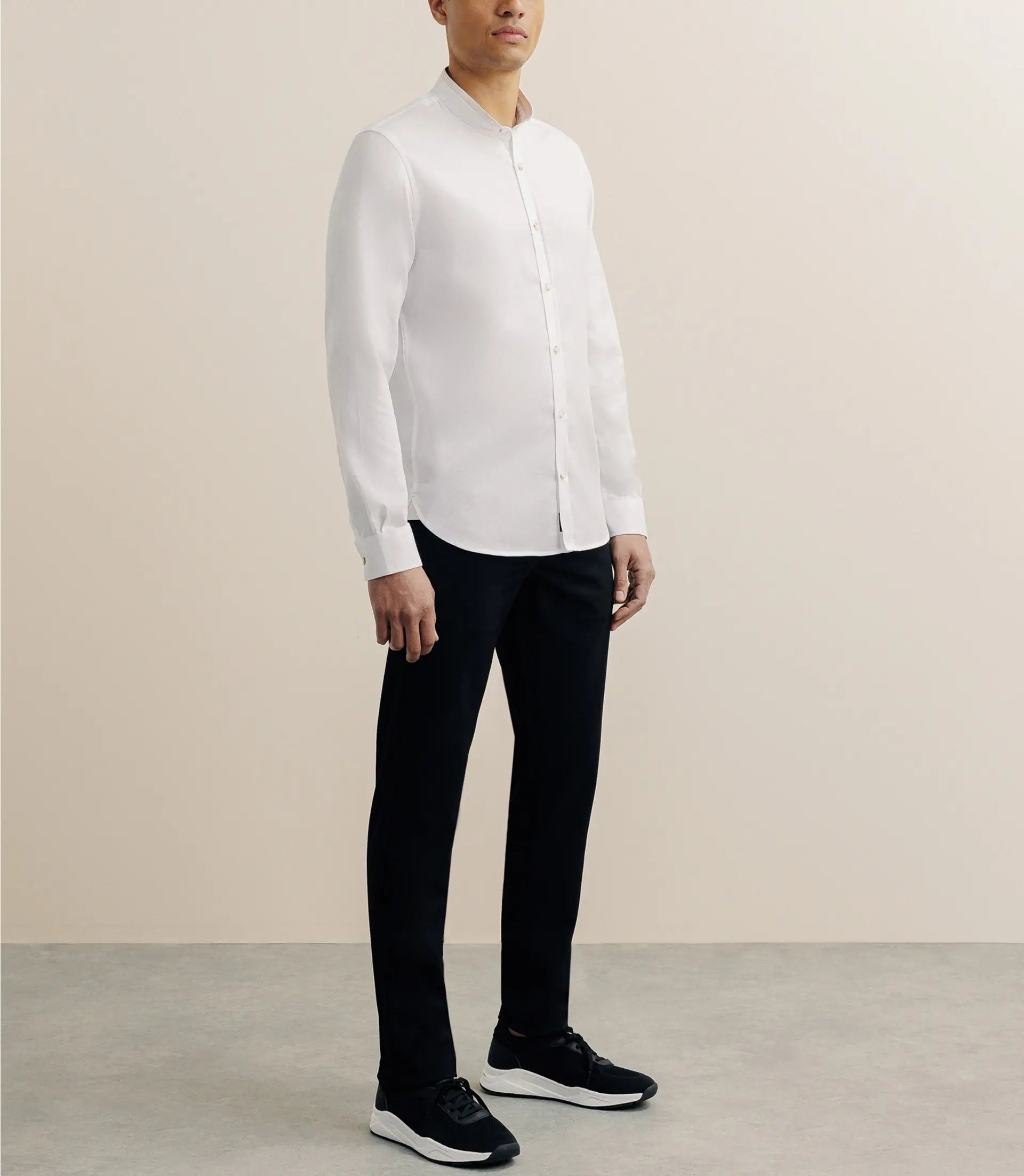 Chemise col mao blanche - IZAC