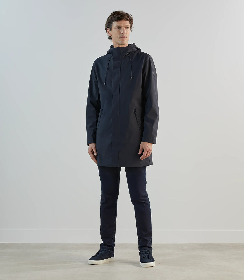 Parka légère à capuche marine - IZAC