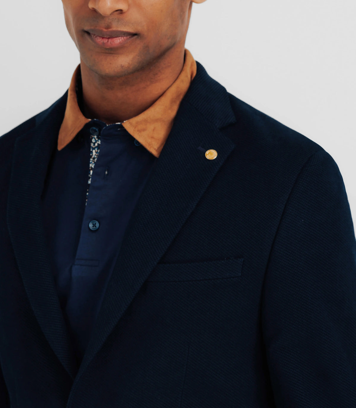Veste en velours fantaisie marine - IZAC