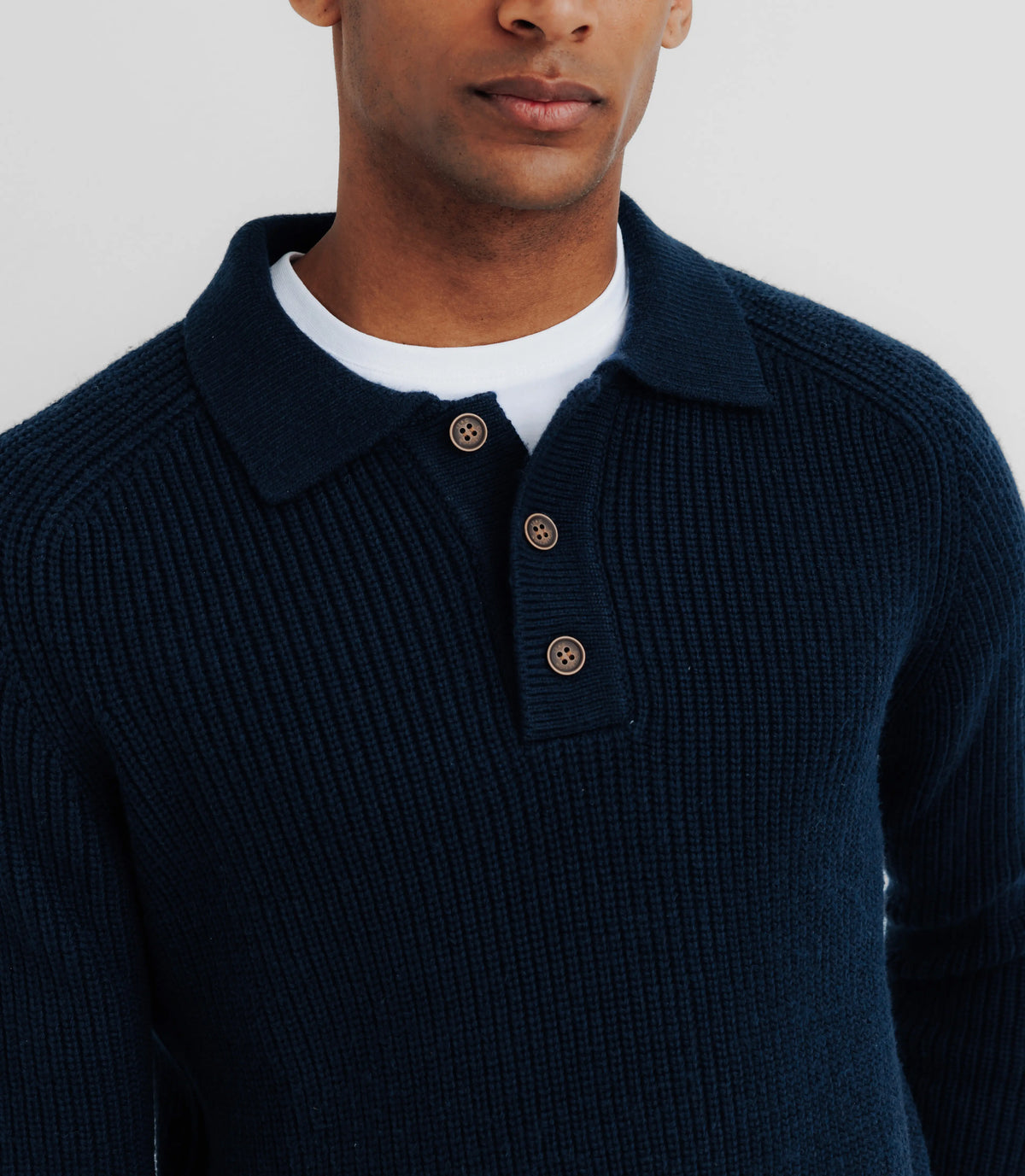 Pull col polo marine - IZAC