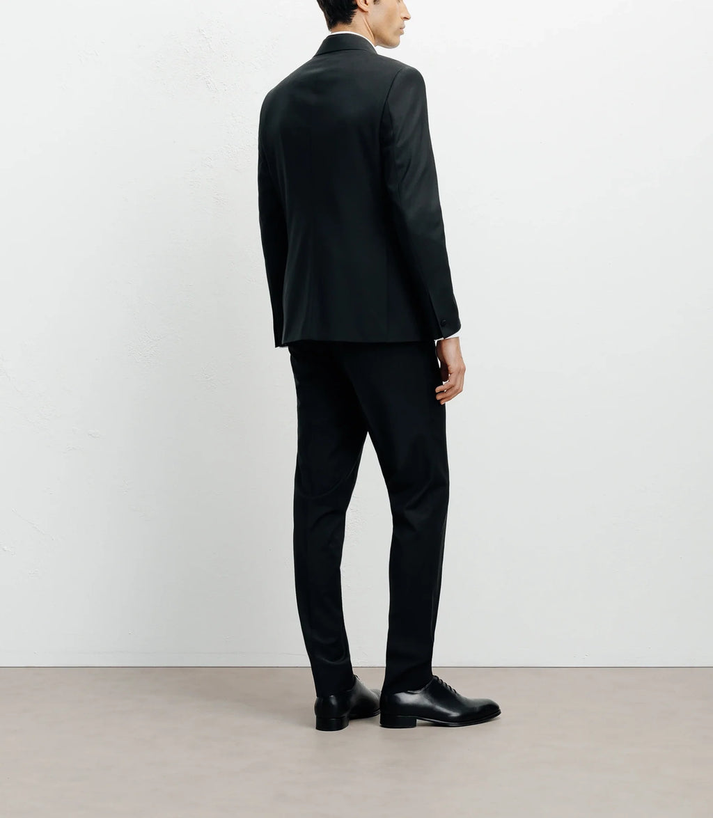 Costume croisé double col noir - IZAC