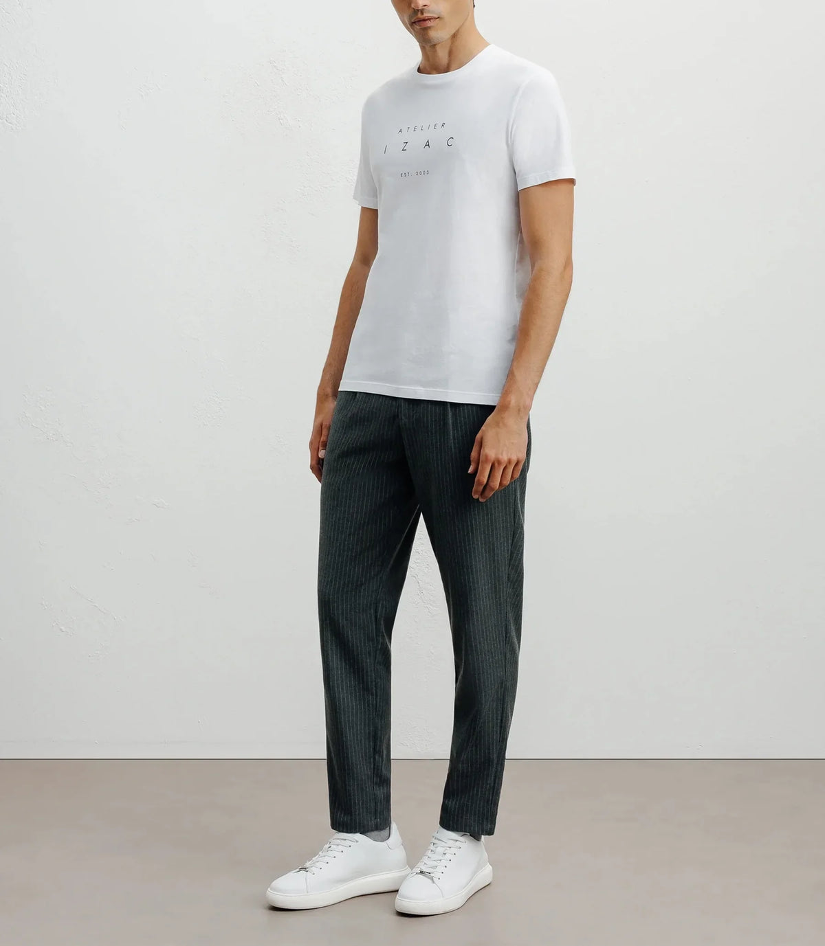 T-shirt print blanc - IZAC