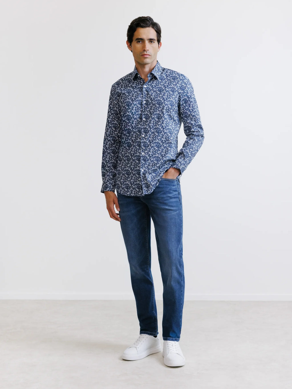 Chemise fantaisie marine - IZAC