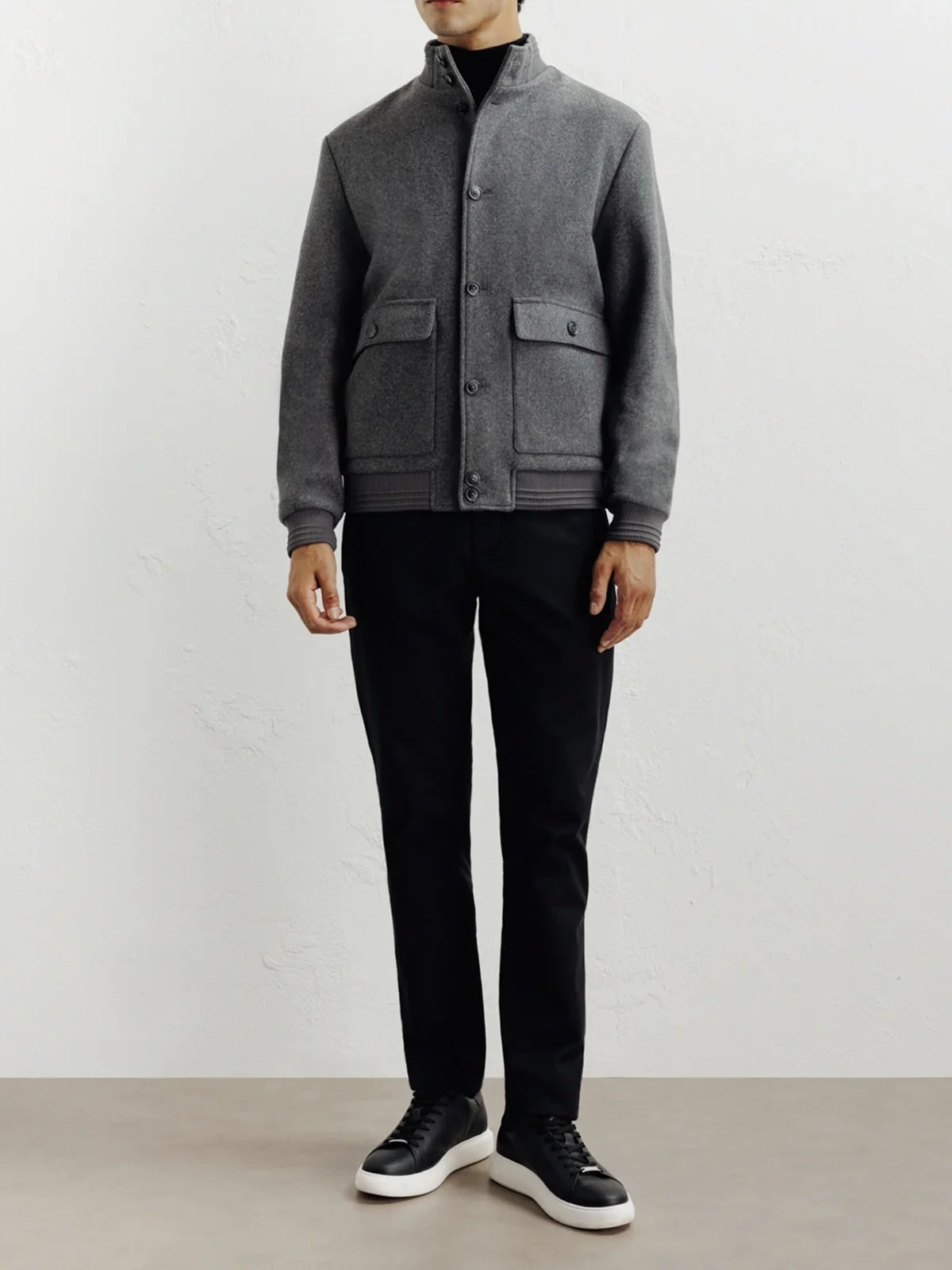 Blouson col montant gris - IZAC