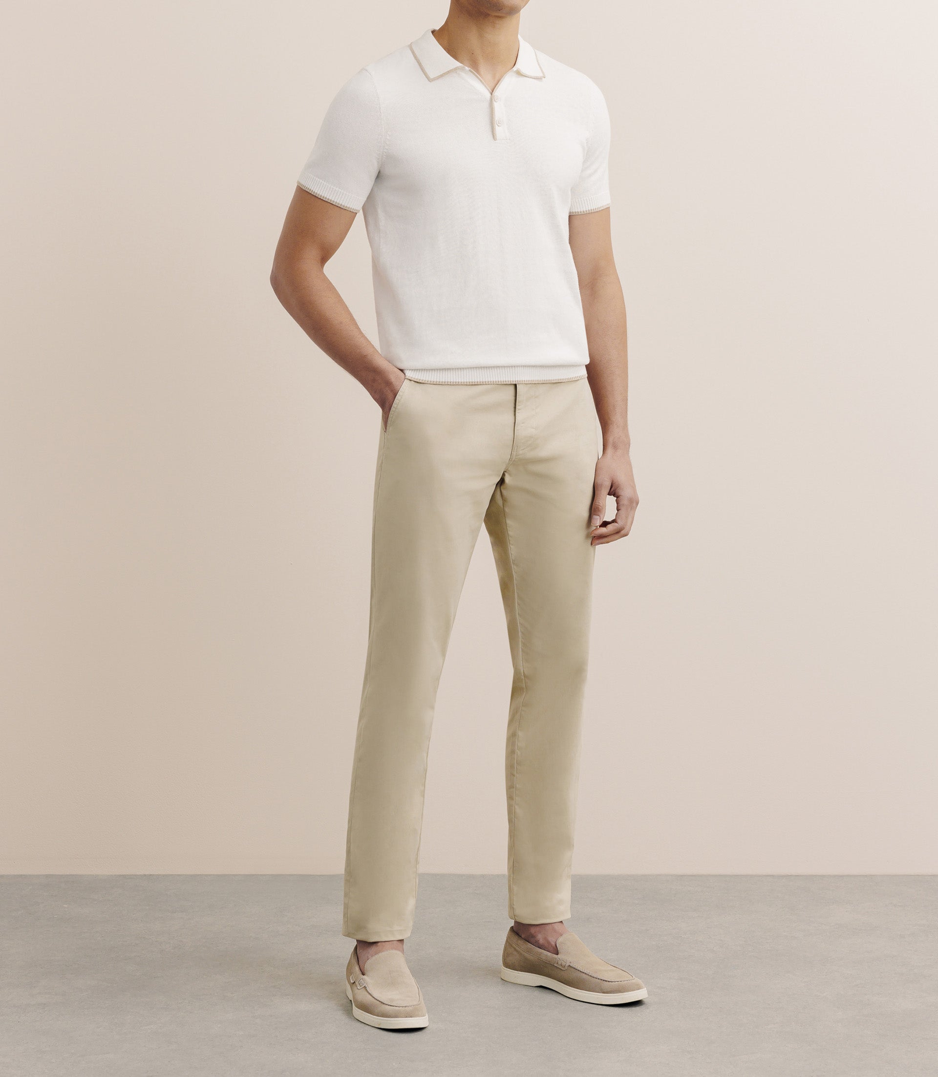 Polo col ouvert écru - IZAC