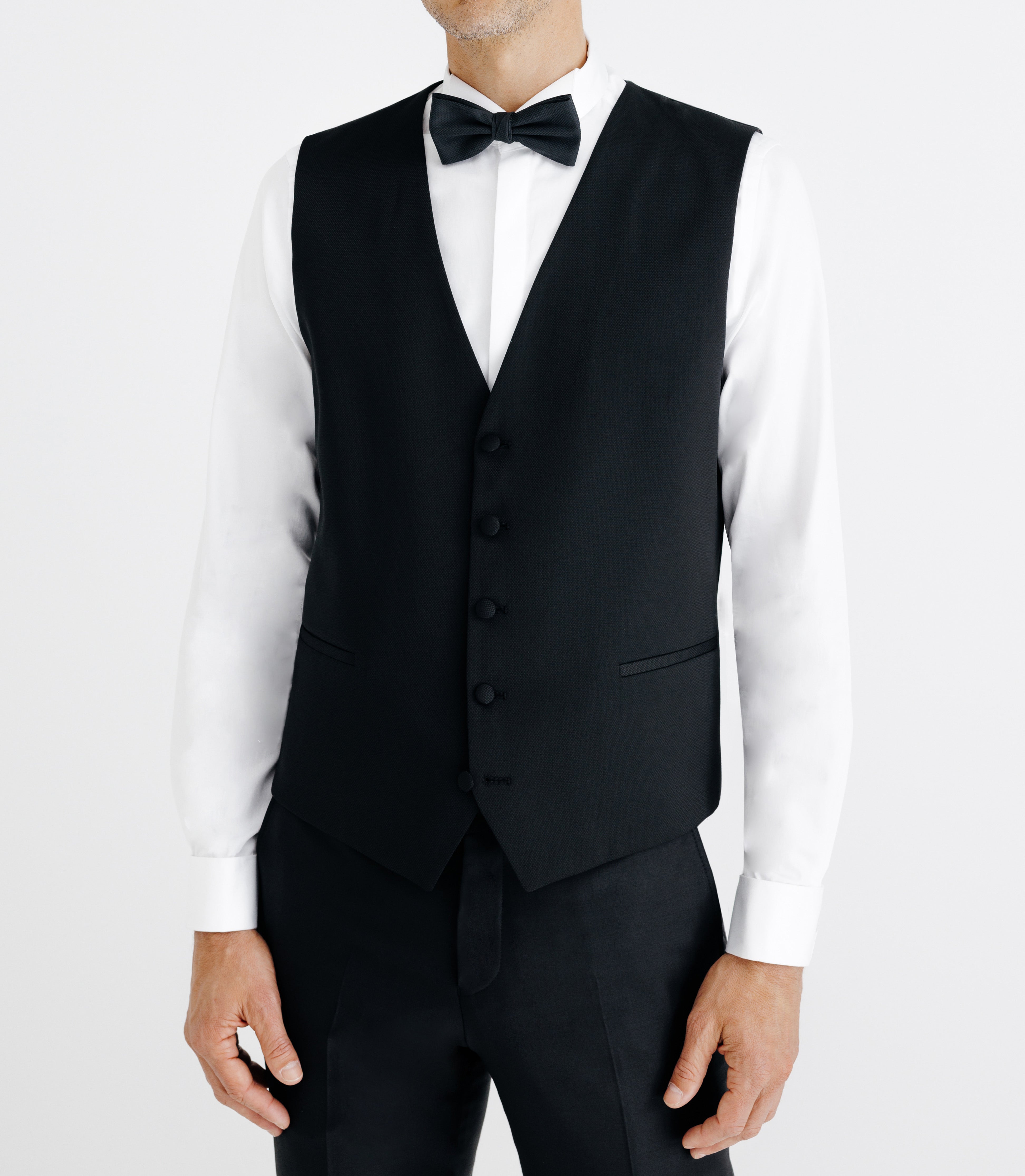 Gilet de costume cérémonie noir - IZAC