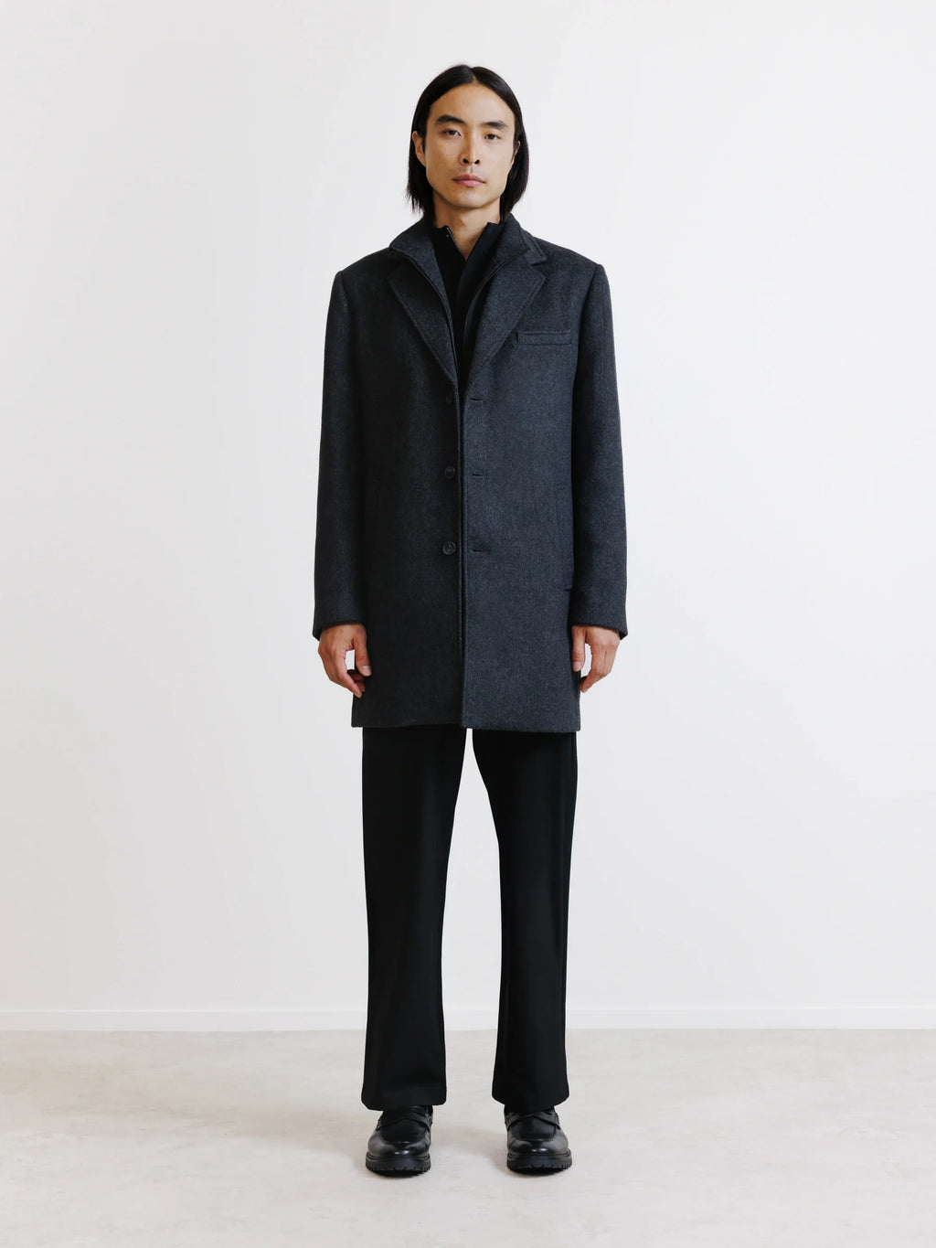 Manteau à parmenture amovible gris foncé - IZAC
