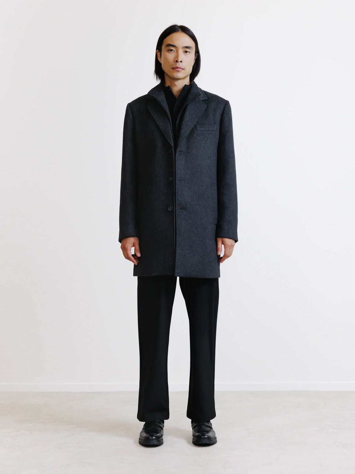 Manteau à parmenture amovible gris foncé - IZAC