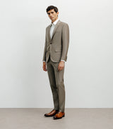 Costume 2 boutons laine majoritaire taupe - IZAC