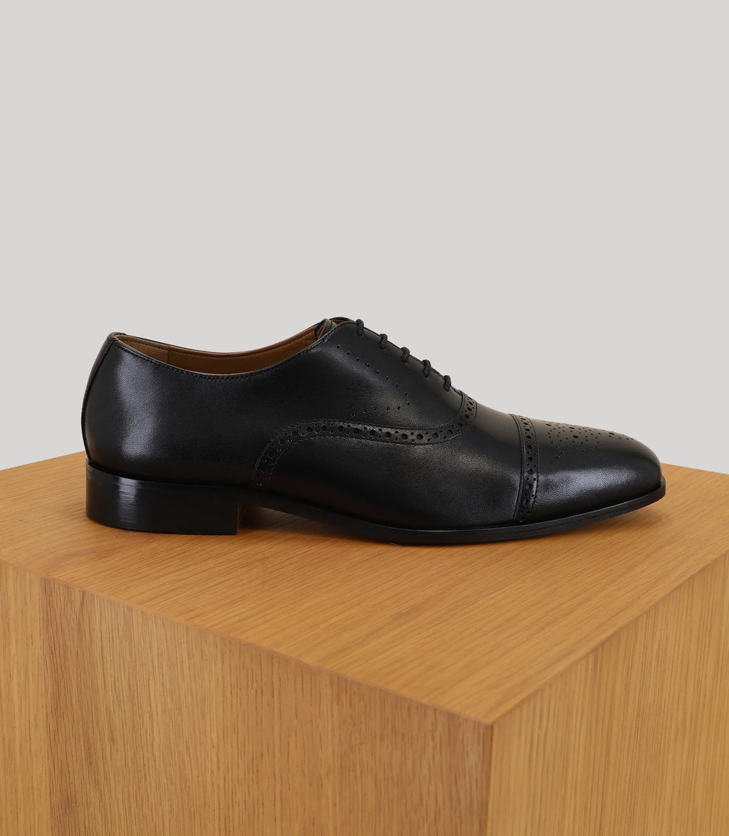 Derby en cuir noir - IZAC