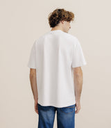 T-shirt uni oversize col rond blanc - IZAC