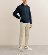 Blouson en suédine marine - IZAC