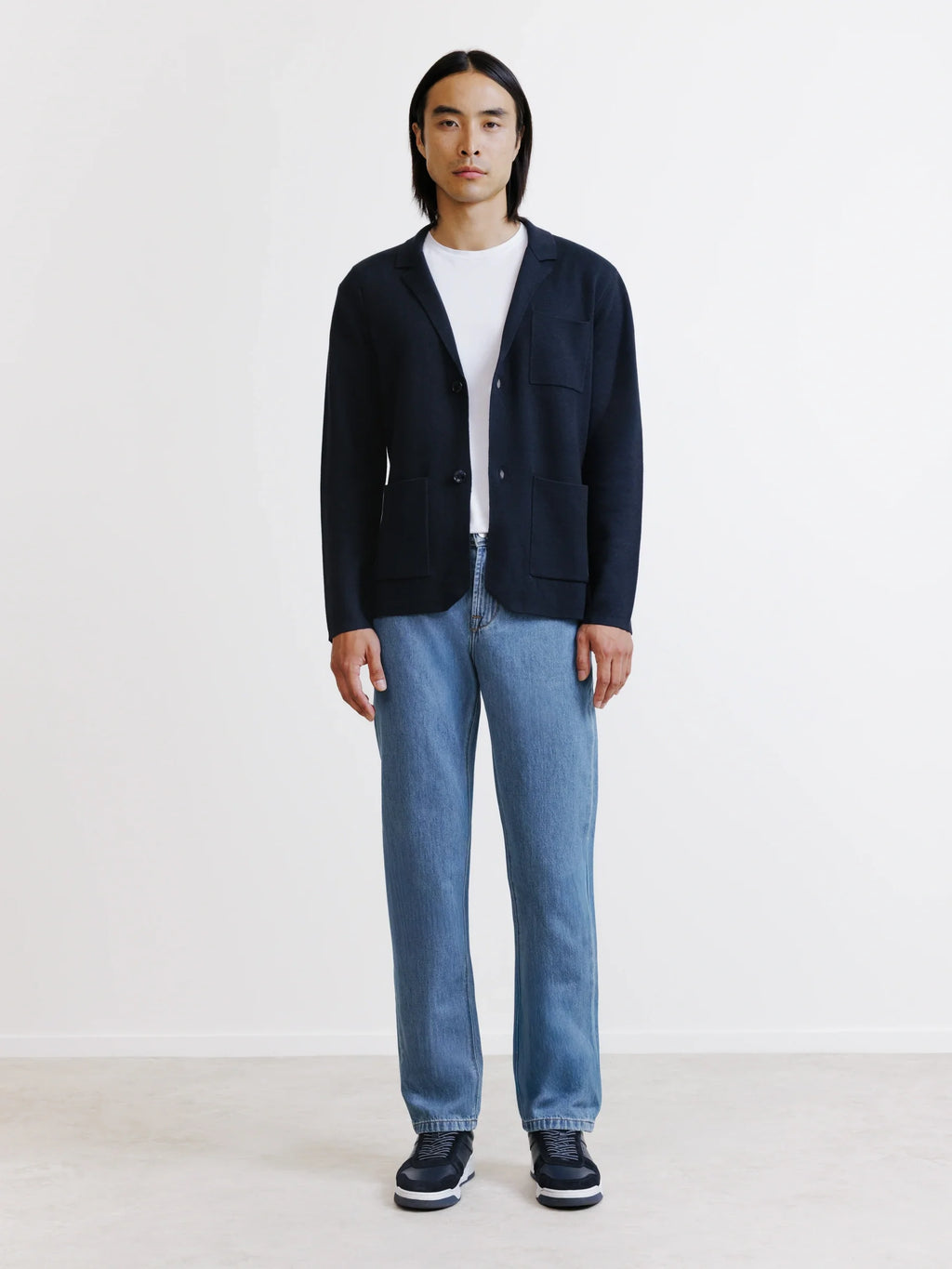 Gilet en maille marine - IZAC