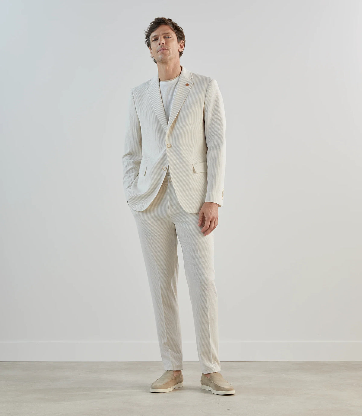 Veste ville seersucker beige - IZAC