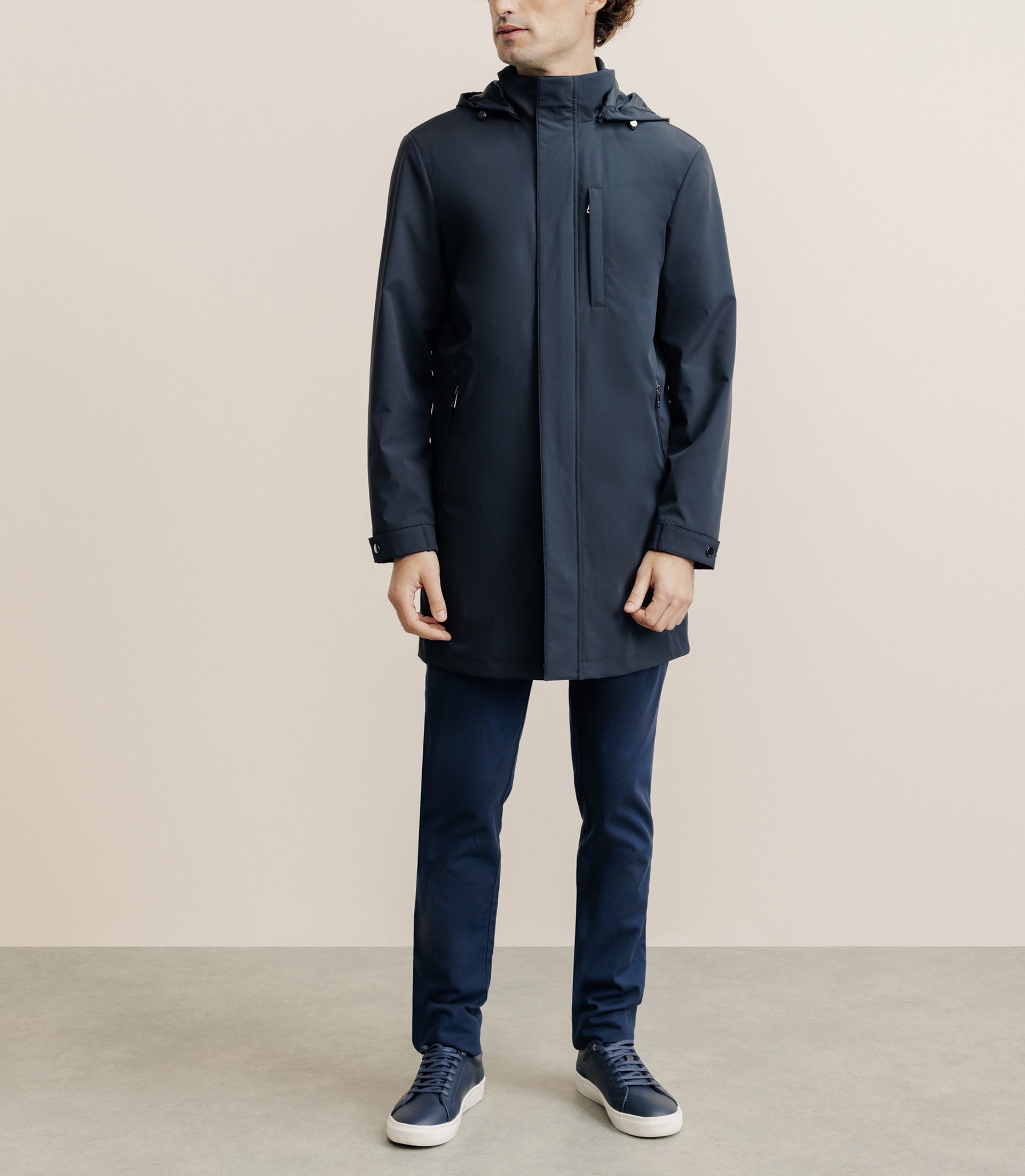 Parka longue et légère marine - IZAC