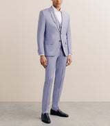 Costume 2 boutons laine majoritaire parme - IZAC