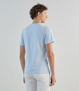 T-shirt col rond bleu ciel - IZAC