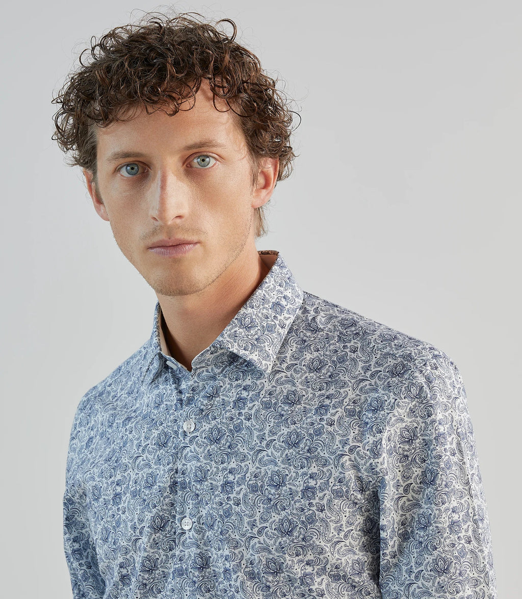 Chemise ville fantaisie blanche - IZAC
