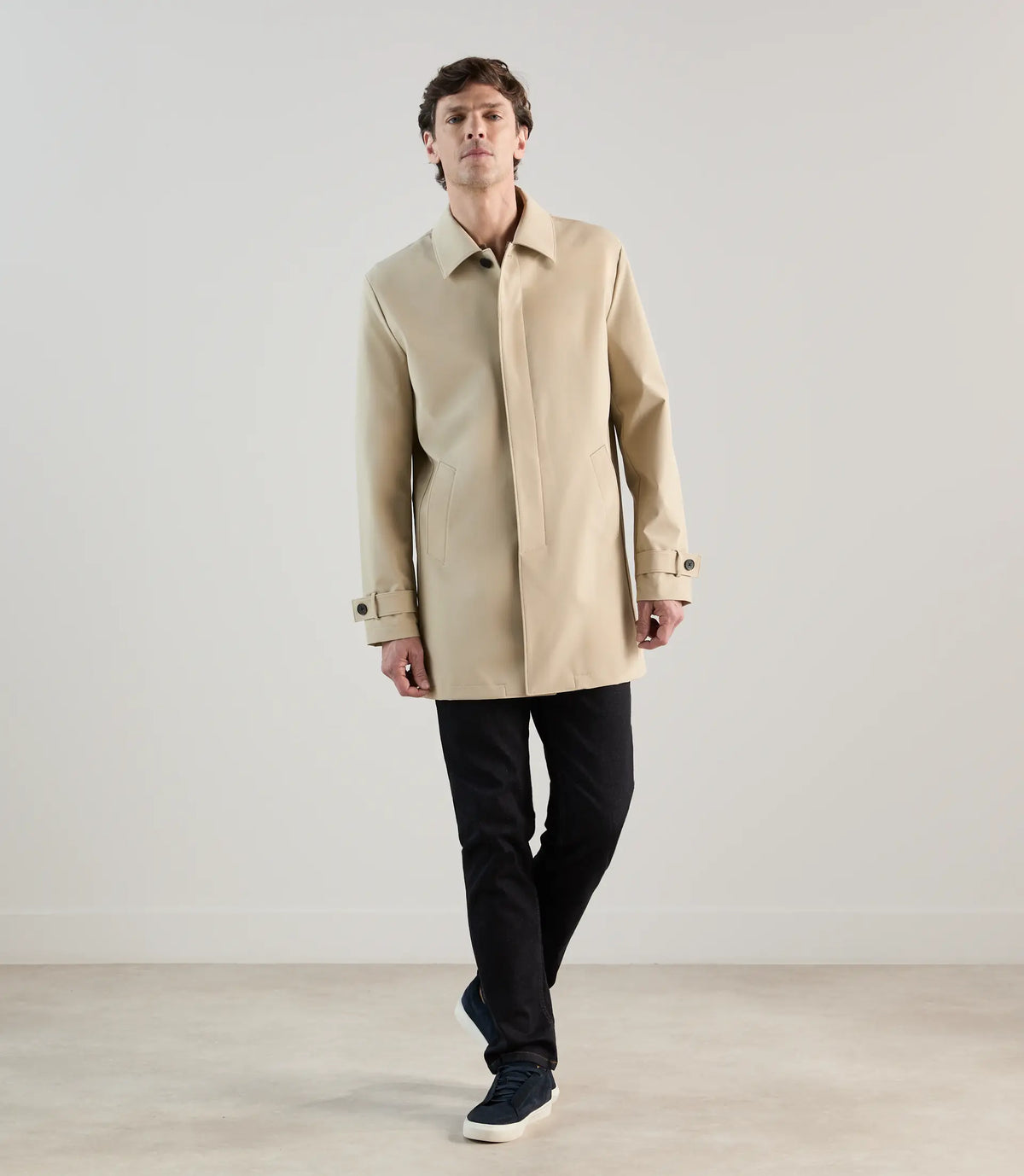 Manteau mi - long léger beige - IZAC