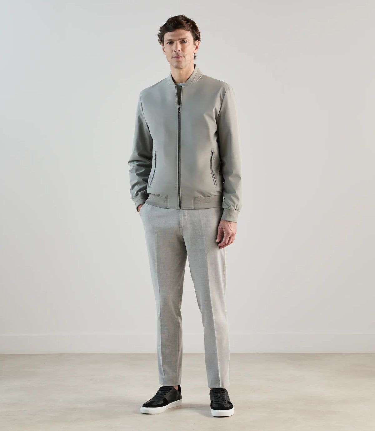 Blouson col teddy gris - IZAC