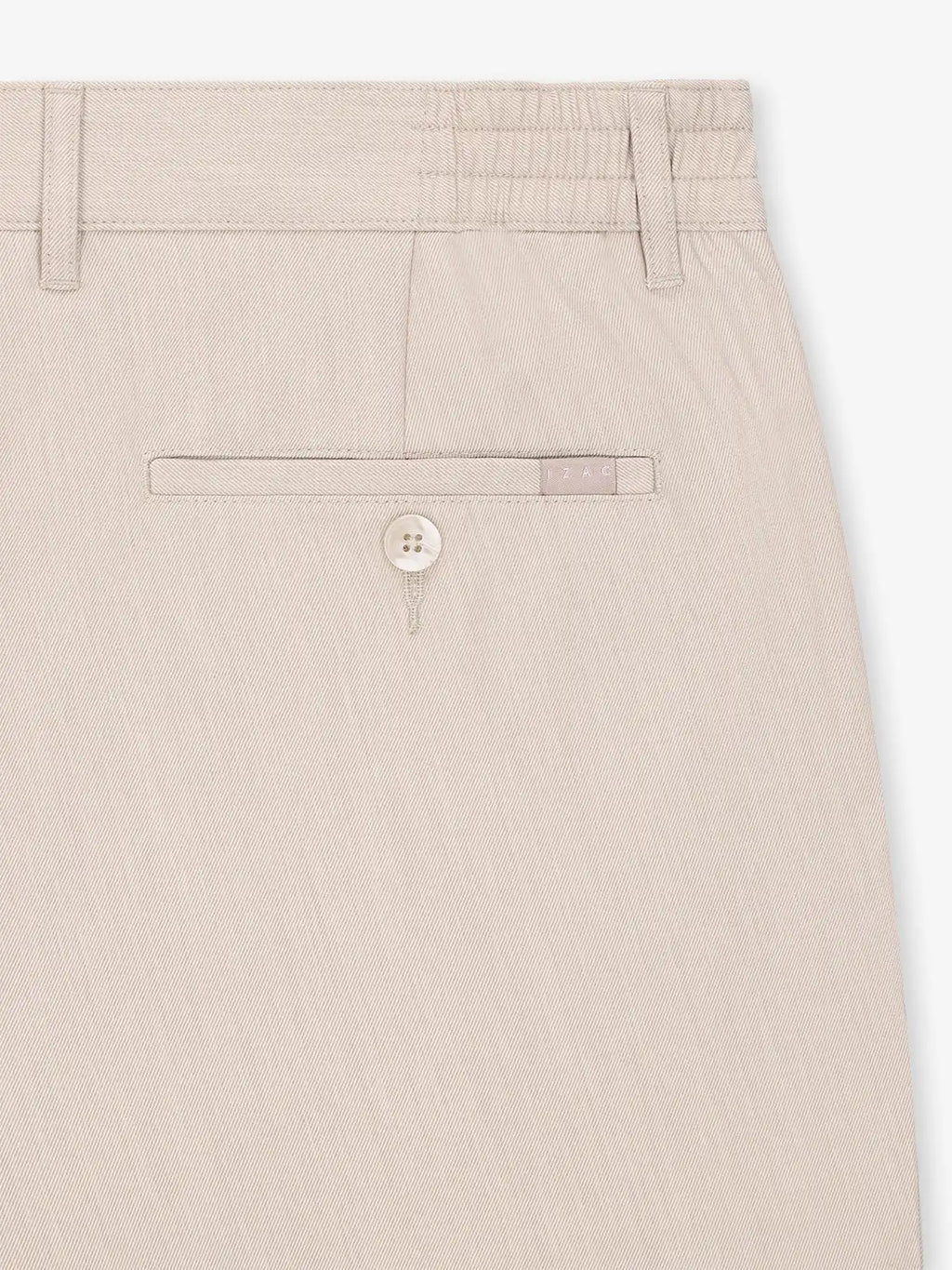 Pantalon avec taille élastiquée beige - IZAC