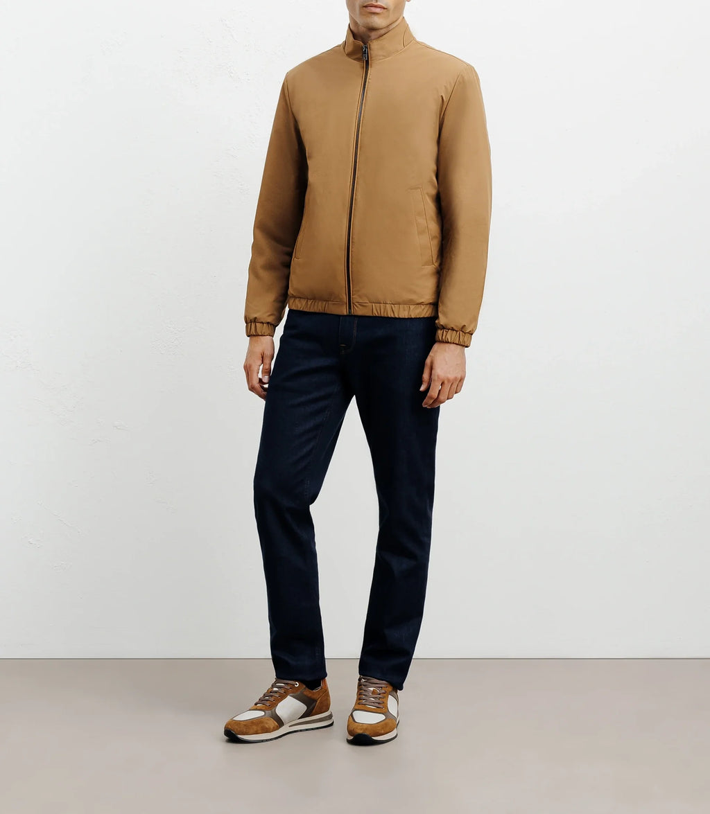 Blouson col chemise camel - IZAC