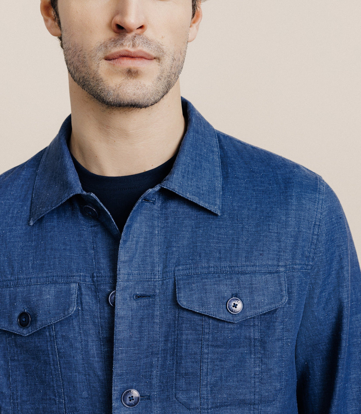 Veste casual indigo - IZAC