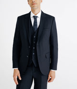 Costume 2 boutons en laine marine - IZAC