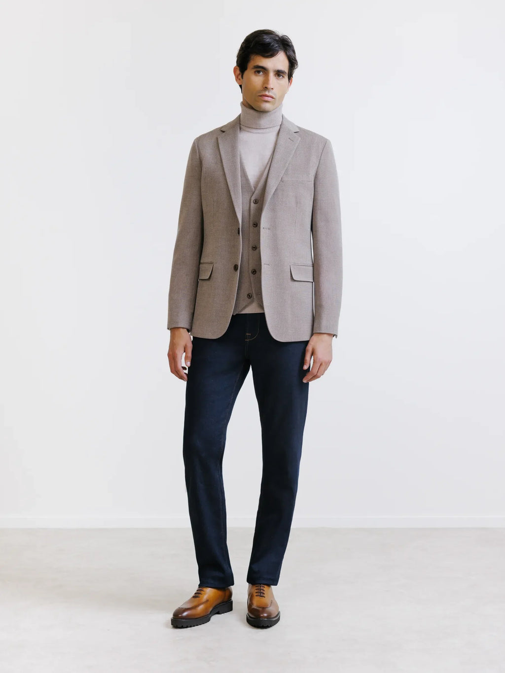 Veste 2 boutons beige - IZAC