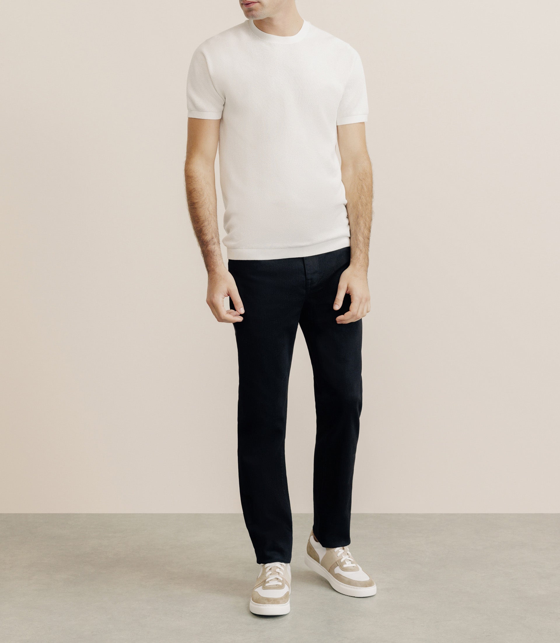 T-shirt en maille blanc - IZAC