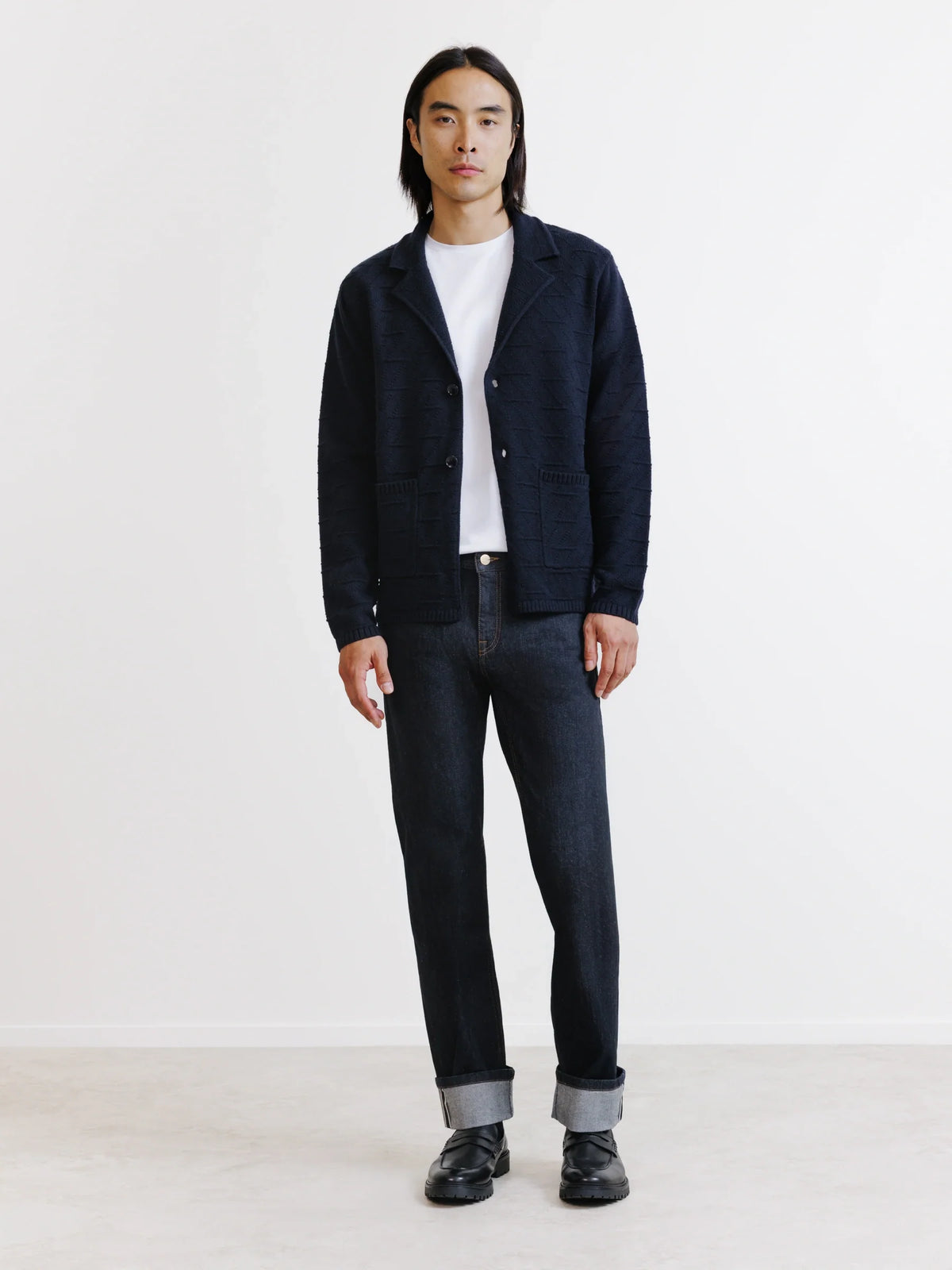 Gilet en maille marine - IZAC
