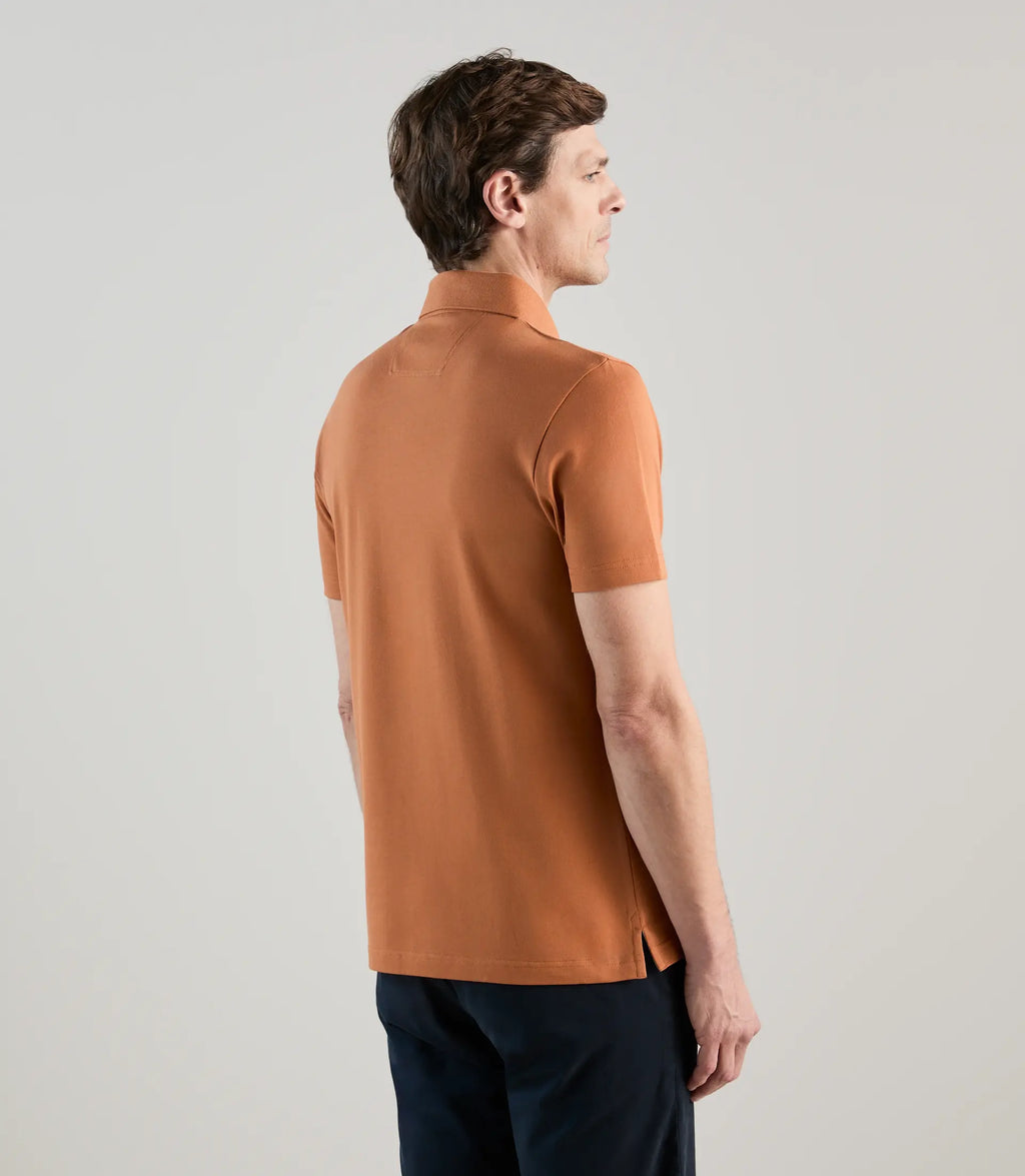 Polo piqué orange - IZAC