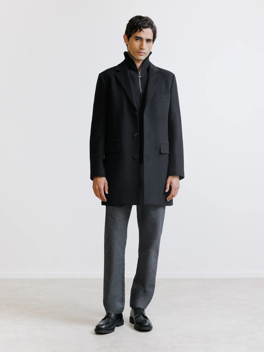 Manteau 3 boutons noir - IZAC