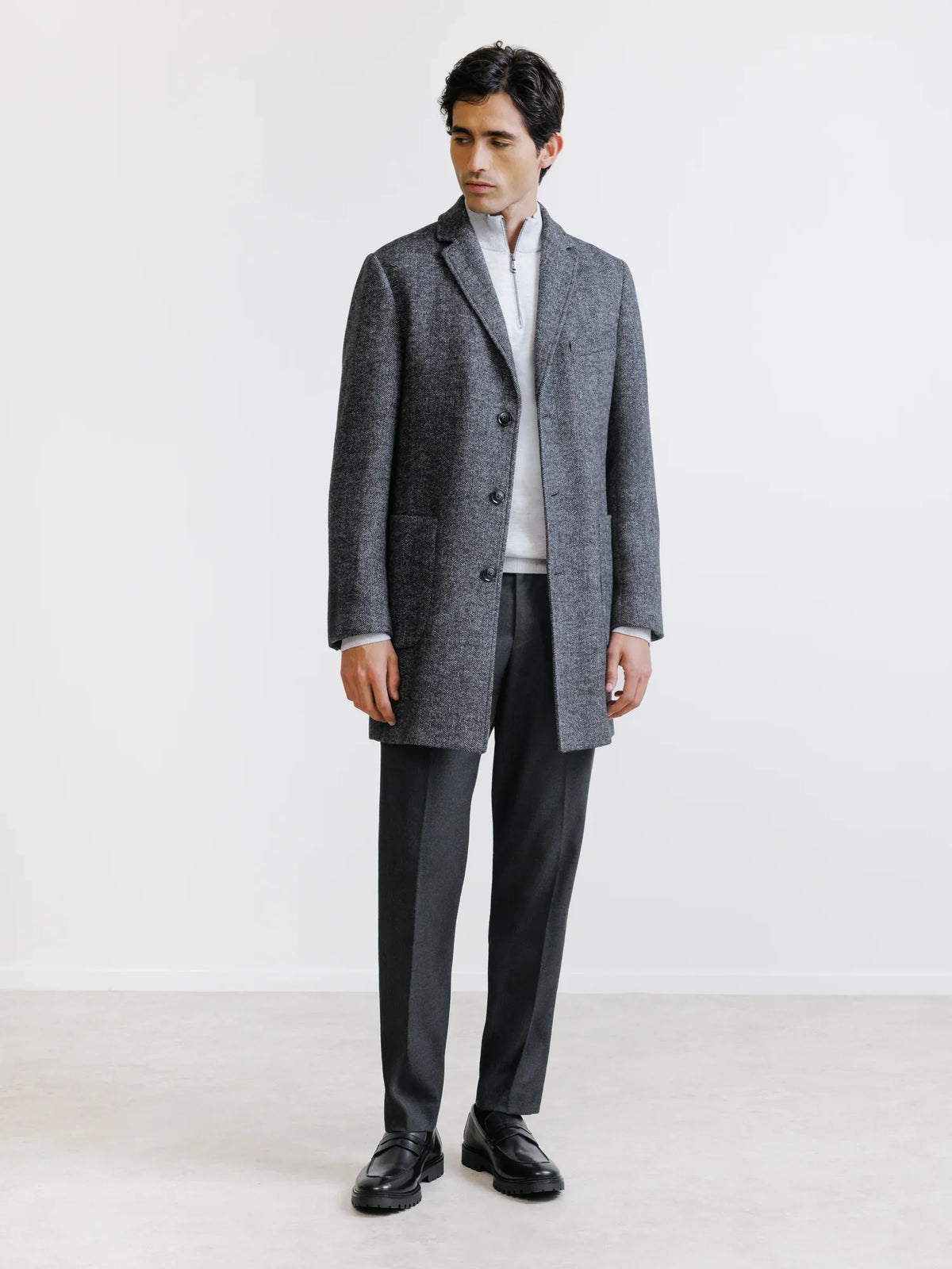 Manteau 3 boutons noir - IZAC