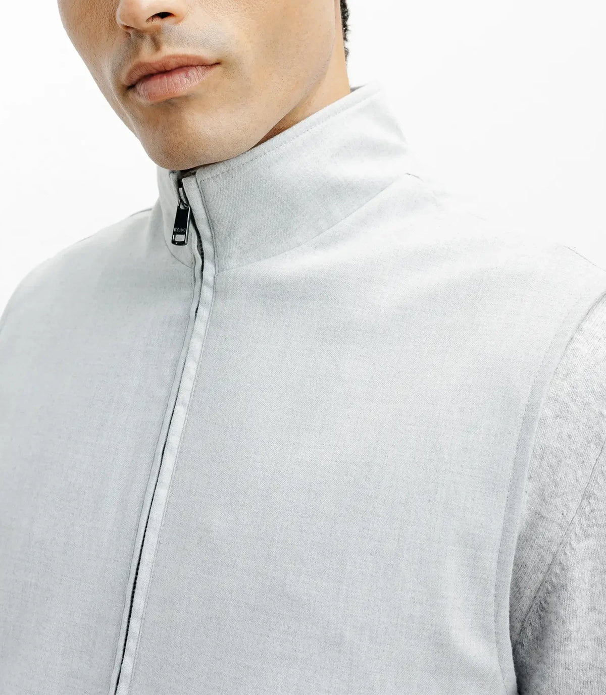 Doudoune sans manches gris clair - IZAC