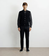 Gilet sans manches boutonné jeux de points noir - IZAC