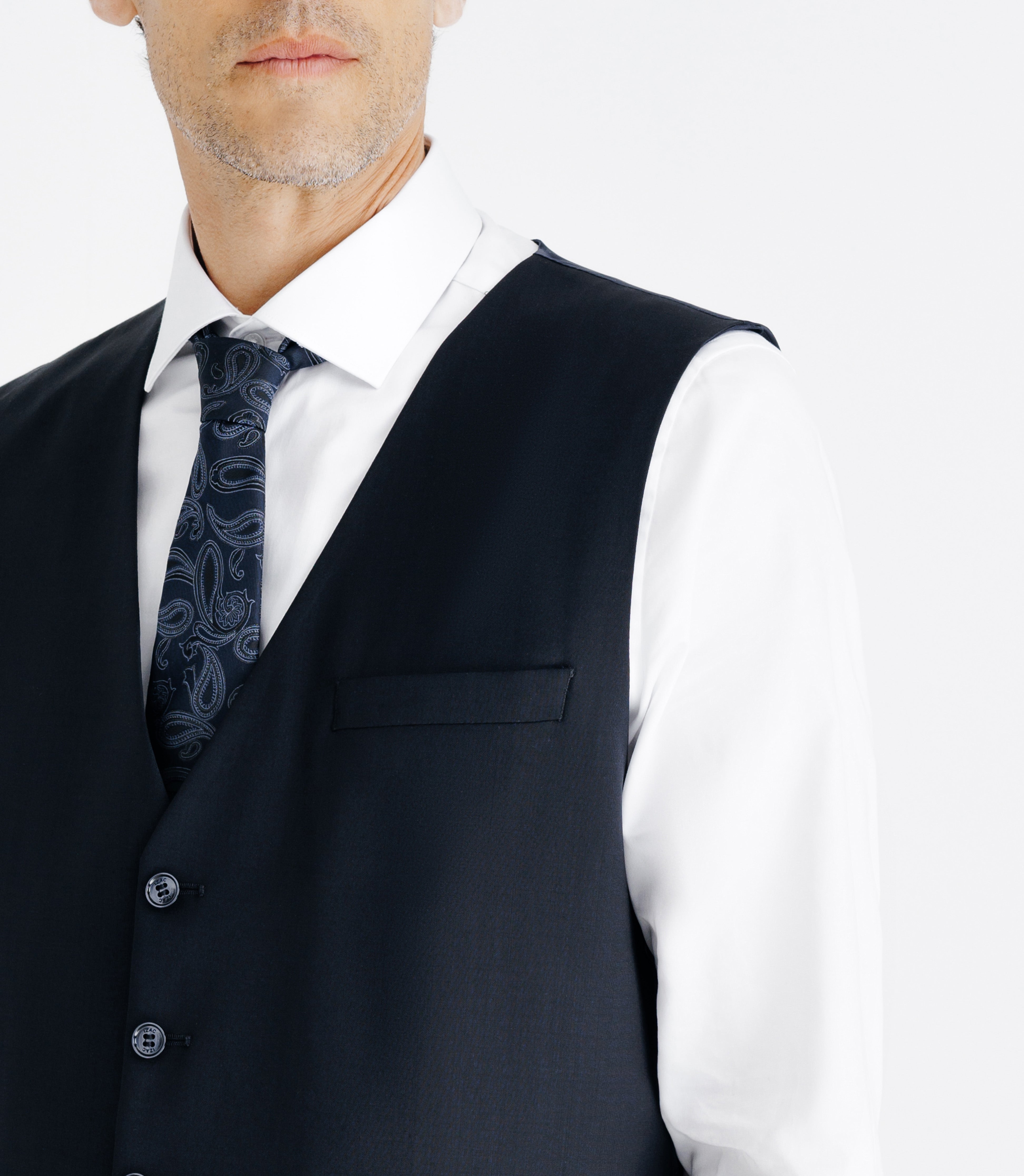 Gilet ville 5 boutons marine - IZAC