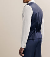 Gilet ville en laine majoritaire bleu - IZAC