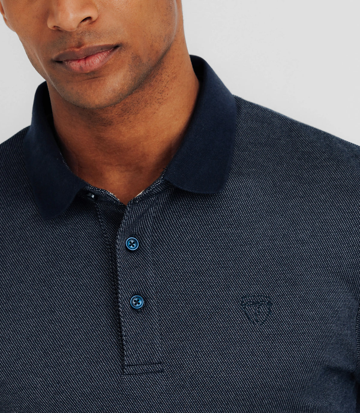Polo en maille marine - IZAC